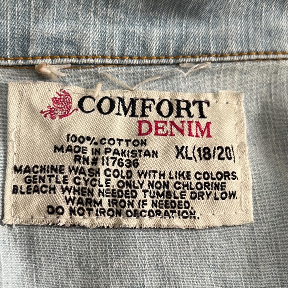 Pre owned Comfort Denim Girls Jacket Size XL (18/20) - Picture 5 of 9